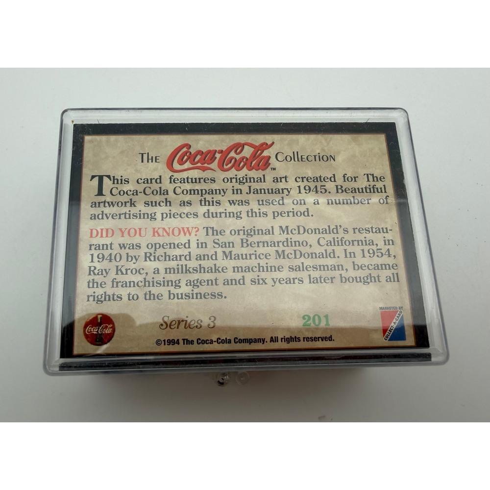 Coca-Cola Collection Series 3 1994 Collect-A-Card Complete 100 Card Set